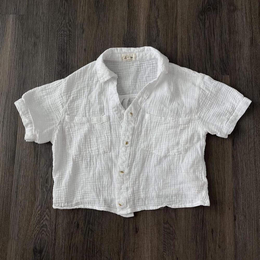 White linen top